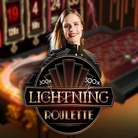 Lightning Roulette slot logo by Evolution at Godzino Casino