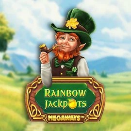 Rainbow Jackpots Megaways logo by Red Tiger Gaming Godzino Casino